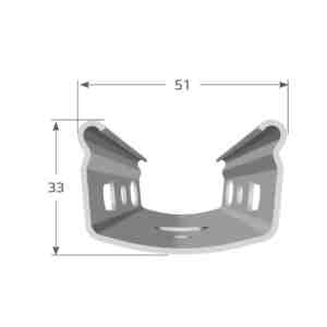 Șpalier metal PF P5 prezincat 2,4mx1,5 mm Profil Alsace