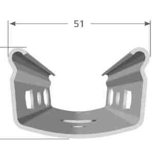 Șpalier metalic Profil Alsace P5 Combi prezincat 1.50x2.40m