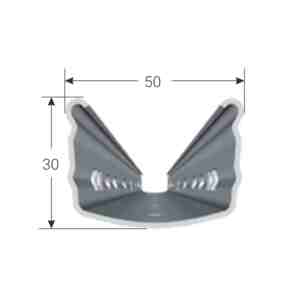 Șpalier metal VITEC50 prezincat 2,40mx1,50 mm Profil Alsace